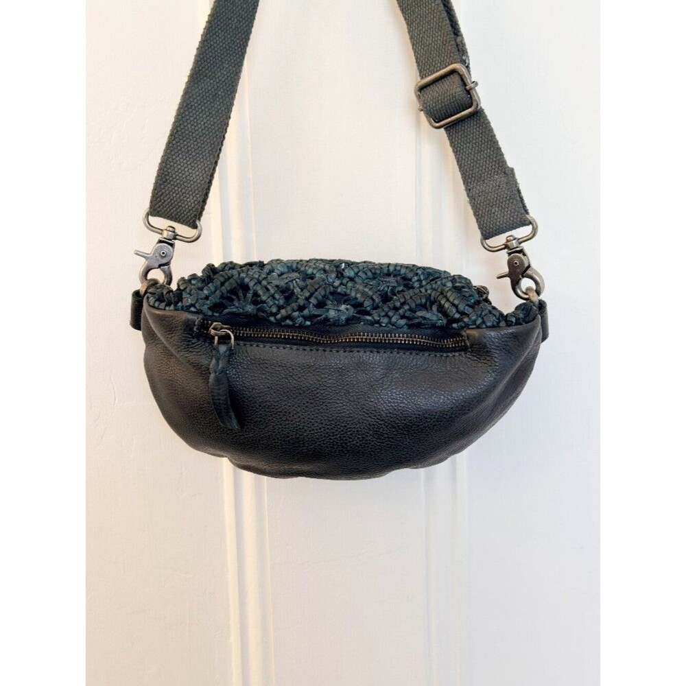 Latico Annie Belt Bag Leather Teal Woven Bag also wear as Sling Bag, Crossbody - Picture 5 of 13